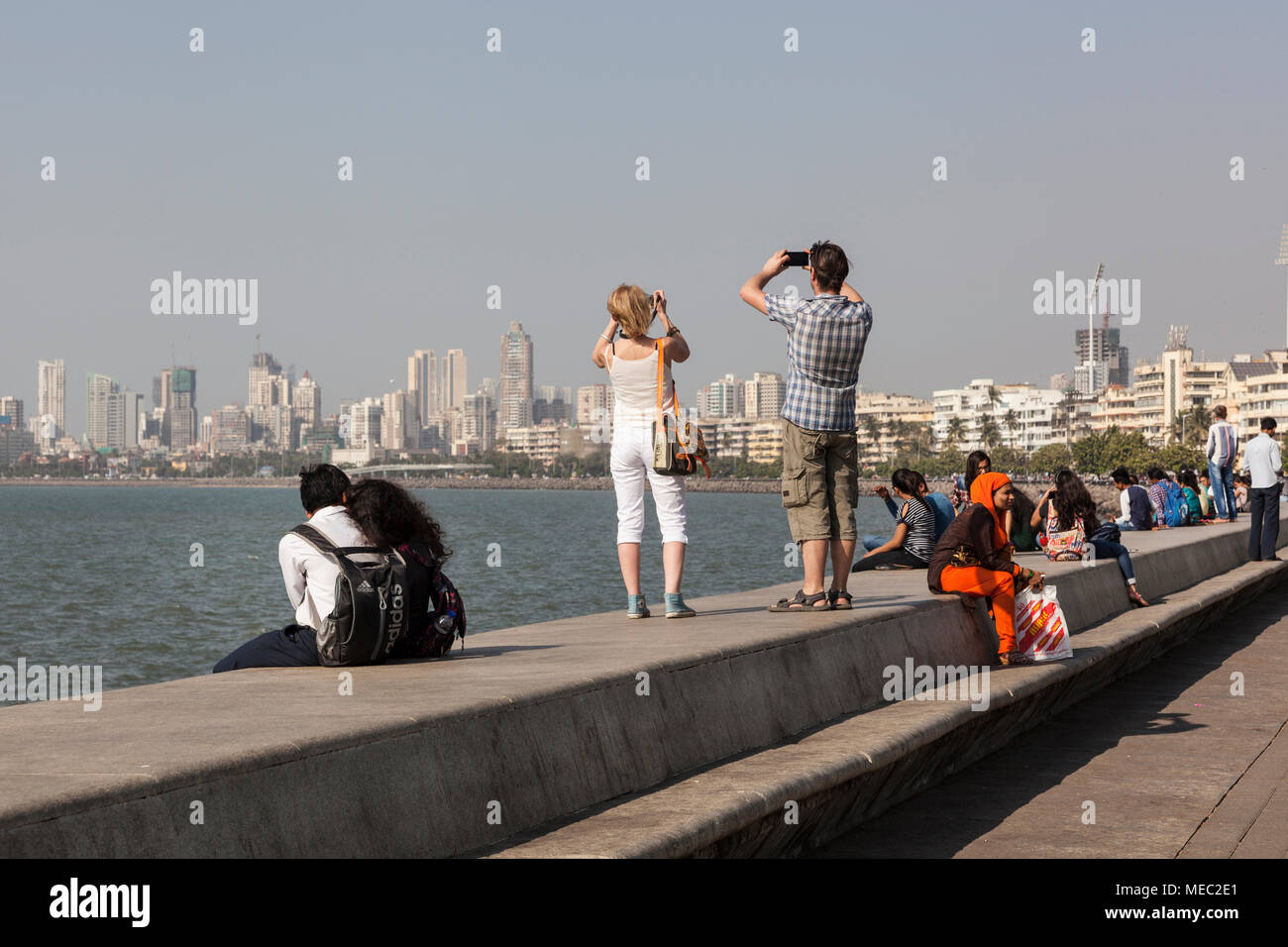 Marine Drive Promenade, Mumbai, Indien Stockfotografie Alamy