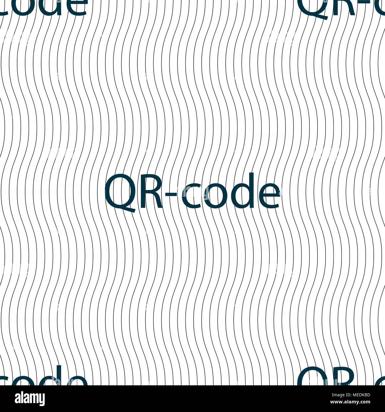 Qr-code Zeichen Symbol. Scan Code Symbol. Nahtlose Muster mit geometrischen Struktur. Vector Illustration Stock Vektor