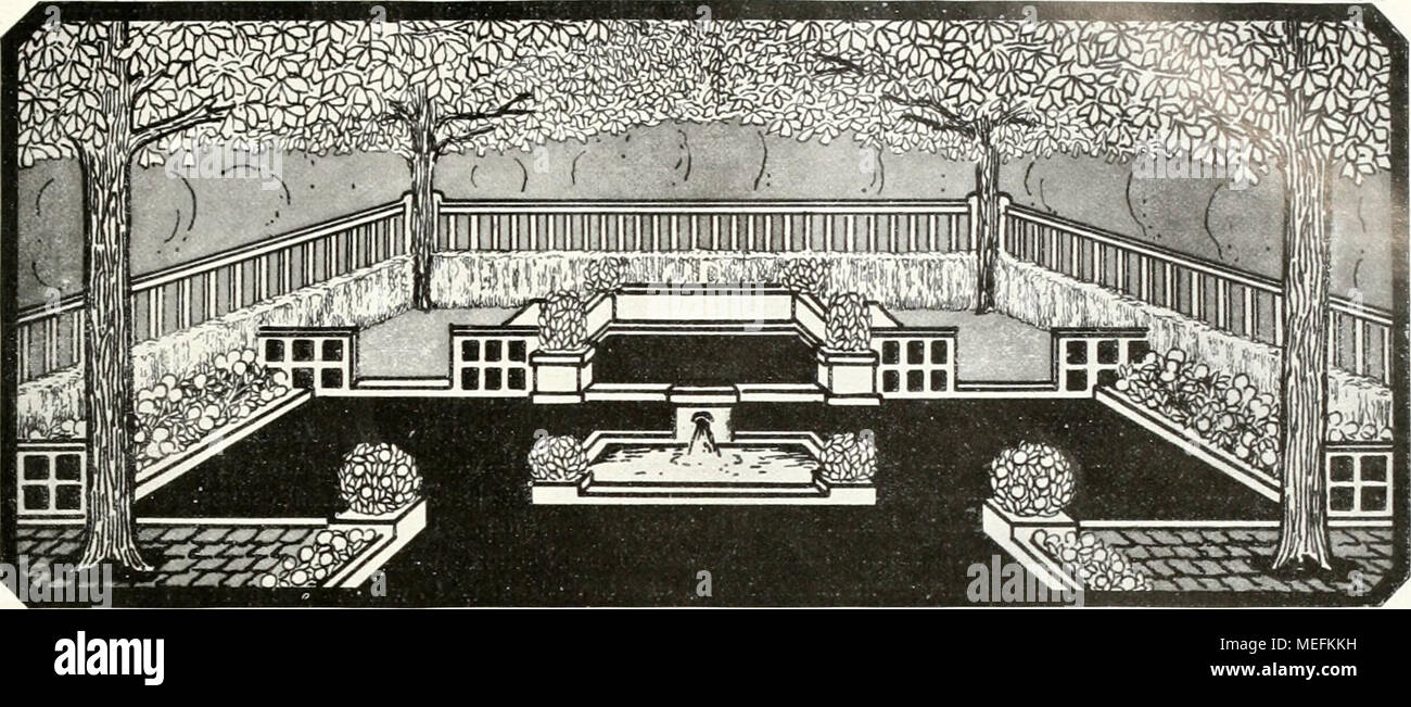 . Gartenkunst sterben. Studie zu einem Wirtscliattssaiten. ' Auf G. Gerstadt, Frankfurt a. M. Blick A. NPlCflBPIR versuchen, in der Höhle Wirtschattsgärtcn reizvolle Wirkungen zu erzielen, reizvoll durch die unaufdringliche Selbst-verständlichkeit, mit der die Kunst das Gegebene und Notwendige unter Betonung des praktischen Zweckes ästhetisch ausdrucksvoll gestaltet. Wie großartig denke ich mir z. B. einen Wirt-schaftsgarten, in dem ständig sterben Bilder Language, wie einfach und doch reizvoll kann er sein. Bei jedem Schritt ein neues melndes anhei-Bild. Click z. B. ein von Linden überschatteter Platz in Stockfoto