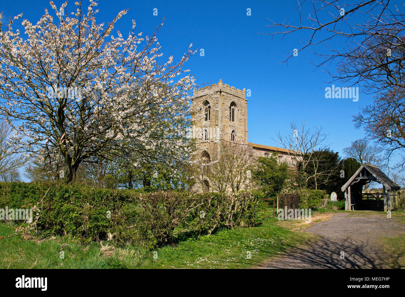 Die berüchtigten St Botolphs Kirche an Skidbrooke, Lincolnshire. Stockfoto