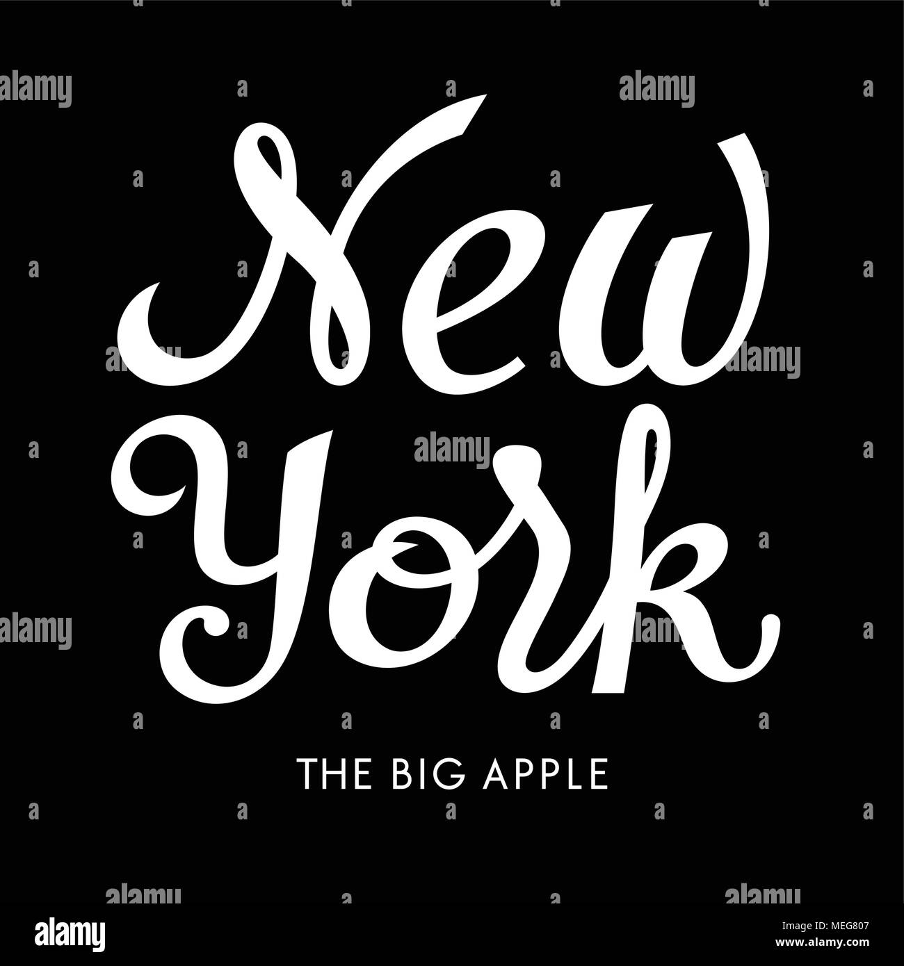 New York vintage kalligraphische Inschrift/Big Apple/t-shirt Graphic Design/Vektoren/t-Grafik Stock Vektor
