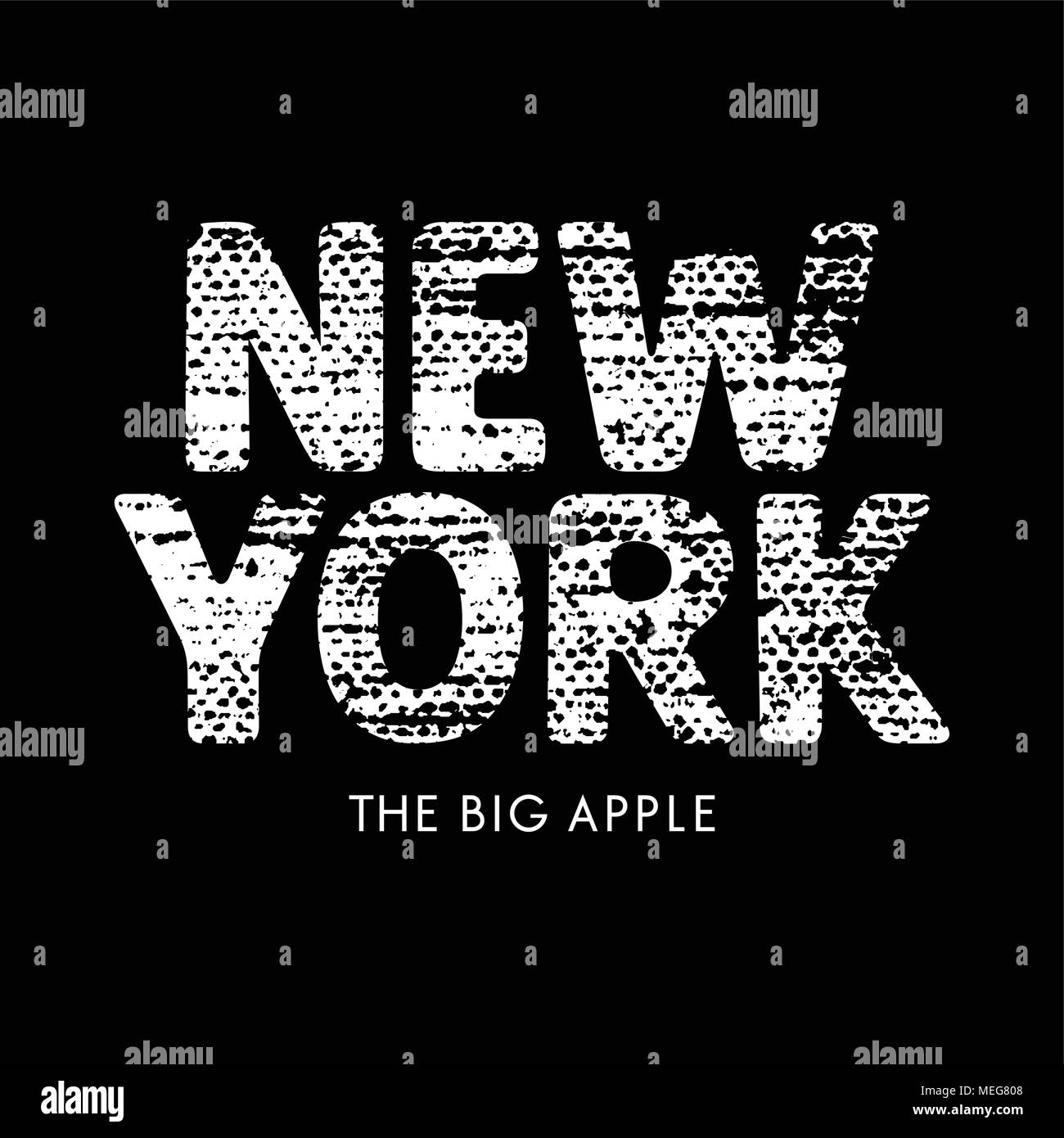 New York grunge texturierte Inschrift/handschriftliche Beschriftungen / t-shirt Graphic Design/Vektoren/t-Grafik Stock Vektor