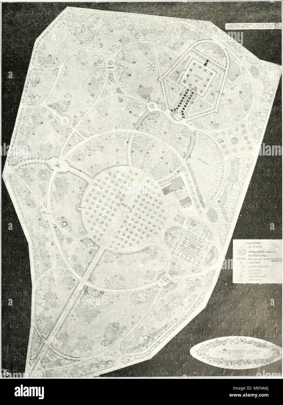 . Gartenkunst sterben. Da in der Eutwurl iarten solcliem (wenig Platz,^ besonder. s Im freien Ein- ordnung füi' sterben feineren und edleren Rosen ist, so sind solche Sorten aus den Gruppen fast alle Au. sgeschieden um! In dem IJosengärtchen vereinigt mit dem rechteckigen von Kastanien - bäunien umgrenzten Platze nahe dem rechten Eingang. Click iiaben sie Luft- und Liclit durcli jVbstand weiten genügend von diesen schattenbäumen. Gedaelit ist vor dem Hauptweg, der 6 m breit in gerader Linie zum l'lmenplatz führt, ein freier, durch Hecken aus Wnidrosen (RUL) iginosa) gebildeter Platz. Der Haupt weg bis zu Stockfoto