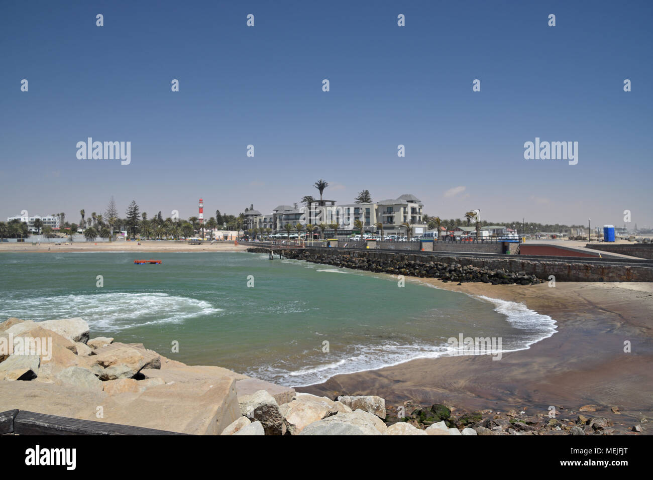 Swakopmund Stadtblick Stockfoto