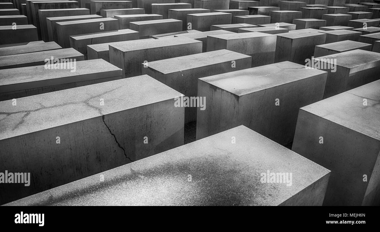 Das Holocaust-Mahnmal in Berlin Stockfoto