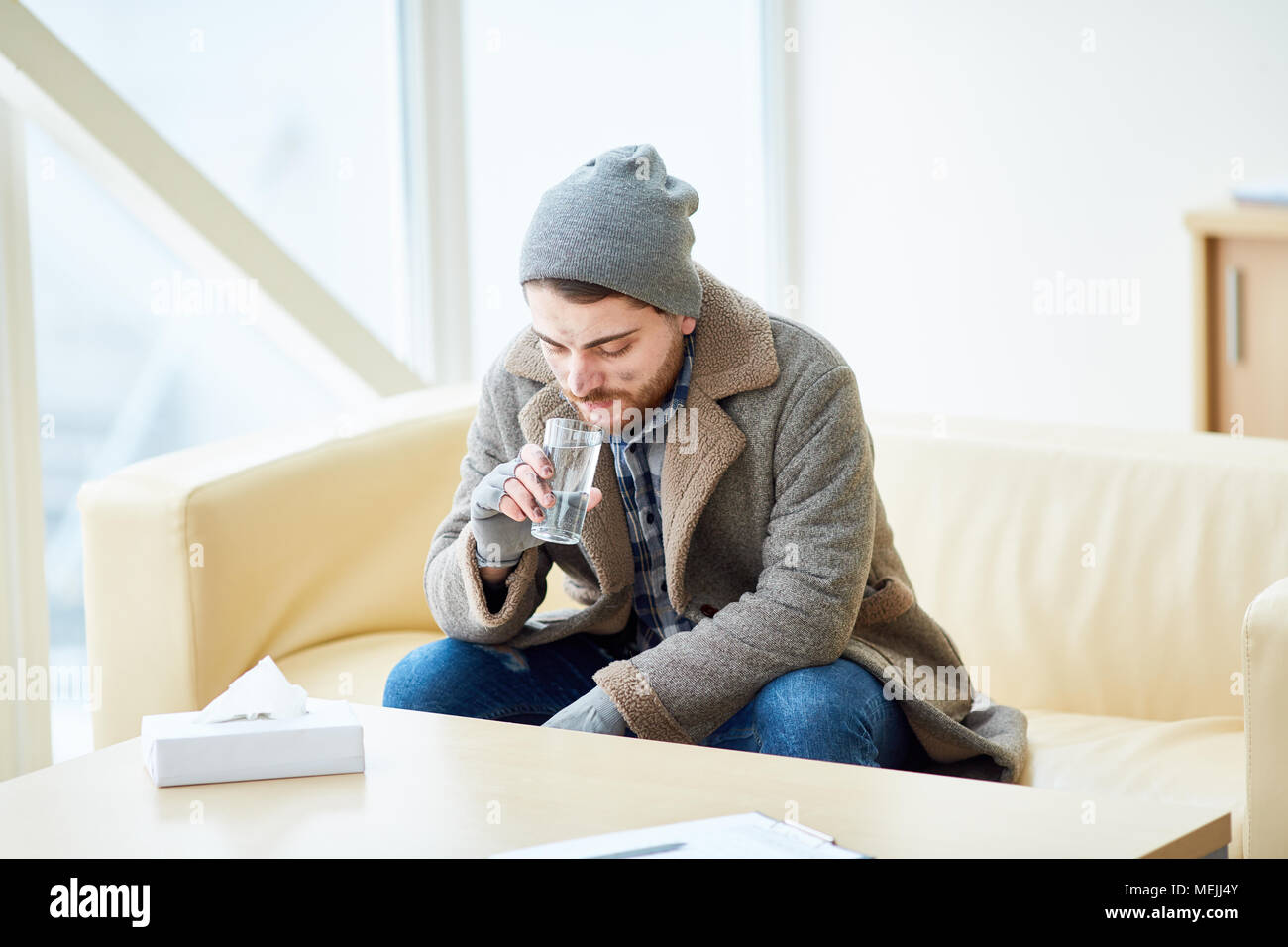 Junge Obdachlose Stockfoto