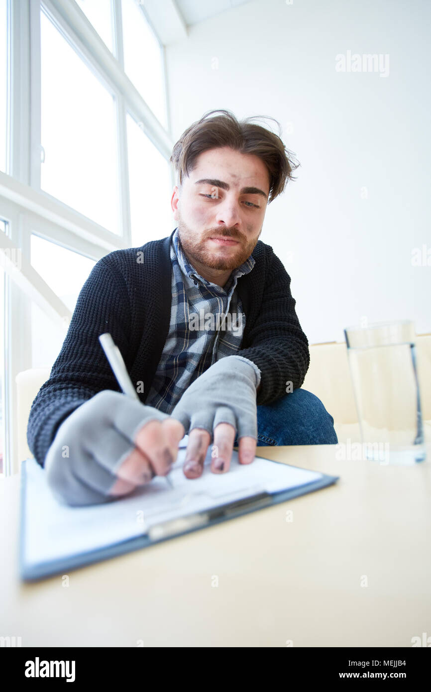 Für soziale Hilfe benötigen Stockfoto