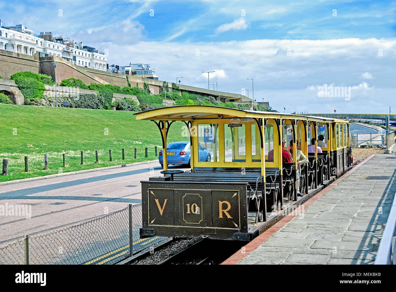 Volks elektrische Eisenbahn in Brighton Stockfoto
