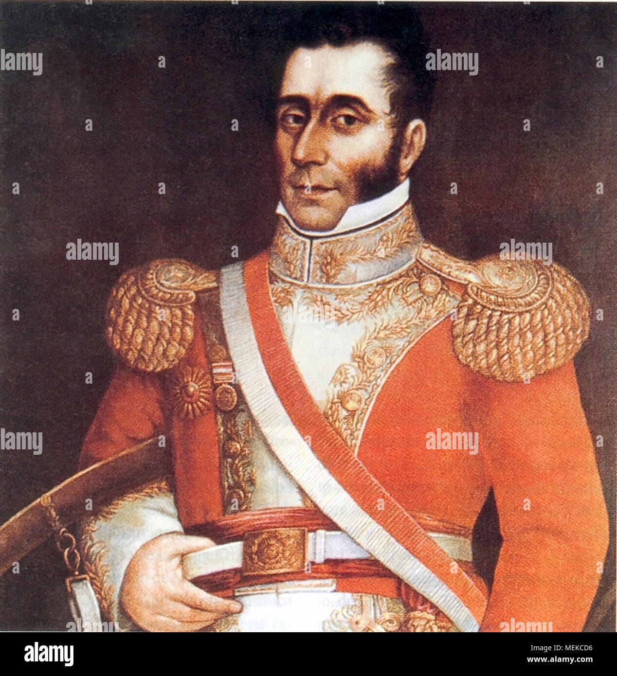 José Bernardo de Tagle Portocarrero y, die iv Marquis von Torre Tagle (1779-1825), peruanischer Soldat und Politiker, der in der Zwischenzeit Präsident von Peru im Jahr 1823 sowie der fünfte Präsident Perus diente von 1823 bis 1824. Stockfoto