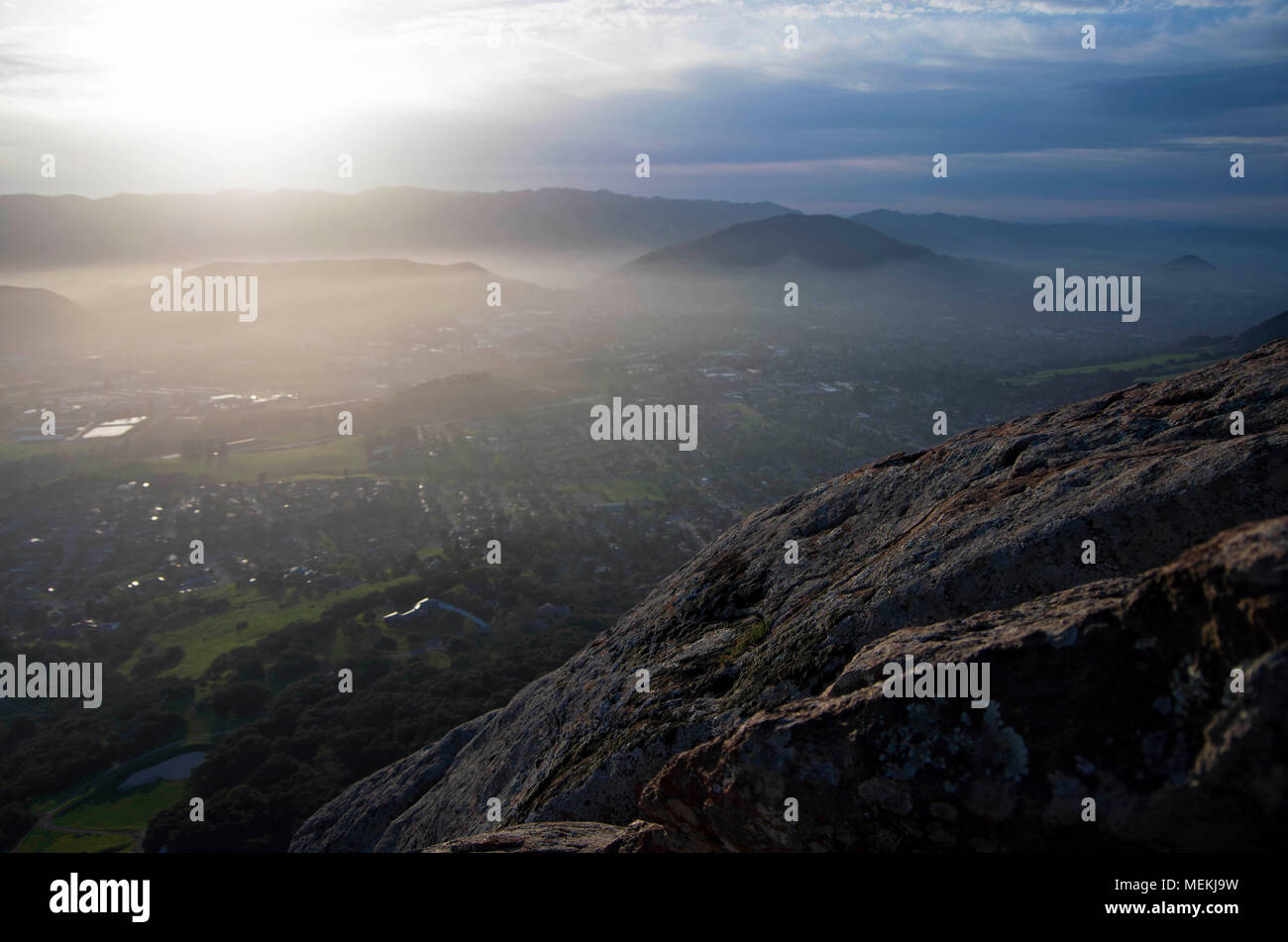 Bishop's Peak bietet eine Wanderung in der Nähe von San Luis Obispo, CA. Stockfoto