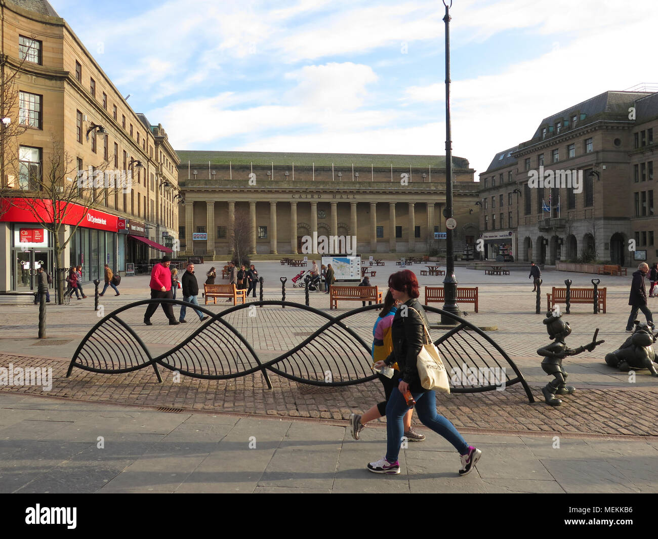 Caird Hall und City Square Dundee Stockfoto