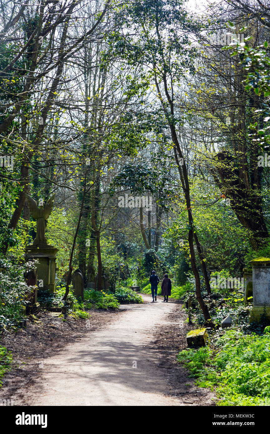 Abney Park Friedhof, einer der glorreichen Sieben Friedhöfe in London, Großbritannien Stockfoto