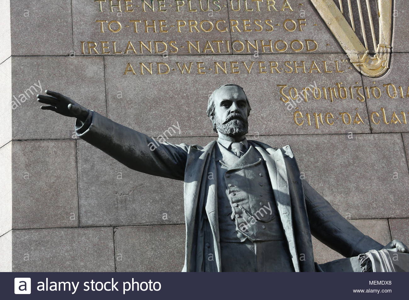Charles S. Parnell wie vorgesehen und durch den Bildhauer Augustus Saint Gaudens in Dublin, Irland develpoed Stockfoto
