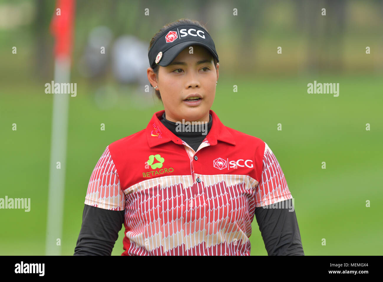 Moriya Jutanugarn von Thailand im Honda LPGA Thailand 2018 im Siam Country Club, Old Course am 24. Februar 2018 in Pattaya, Chonburi, Thailand. Stockfoto