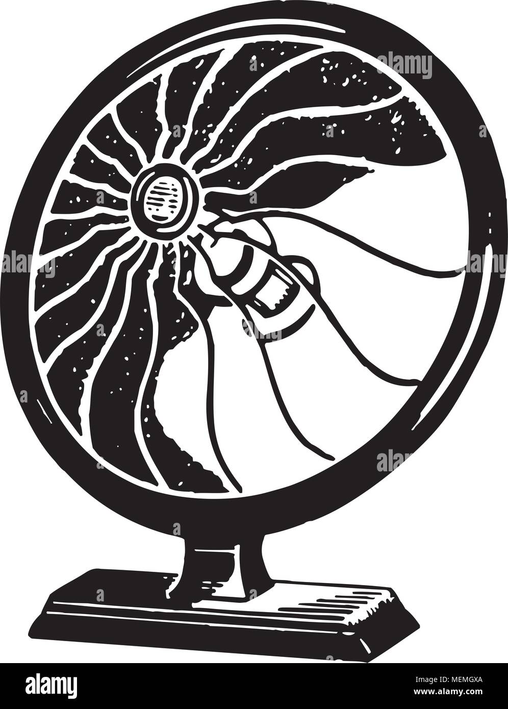 Ventilator - Retro Clipart Illustration Stock Vektor