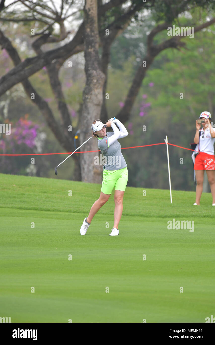 Ashleigh Buhai von Südafrika im Honda LPGA Thailand 2018 im Siam Country Club, Old Course am 24. Februar 2018 in Pattaya, Chonburi, Thailand. Stockfoto