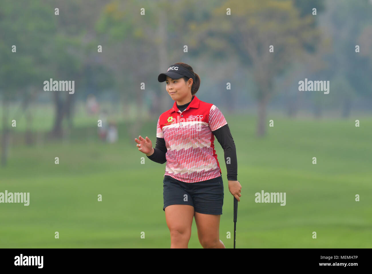 Moriya Jutanugarn von Thailand im Honda LPGA Thailand 2018 im Siam Country Club, Old Course am 24. Februar 2018 in Pattaya, Chonburi, Thailand. Stockfoto