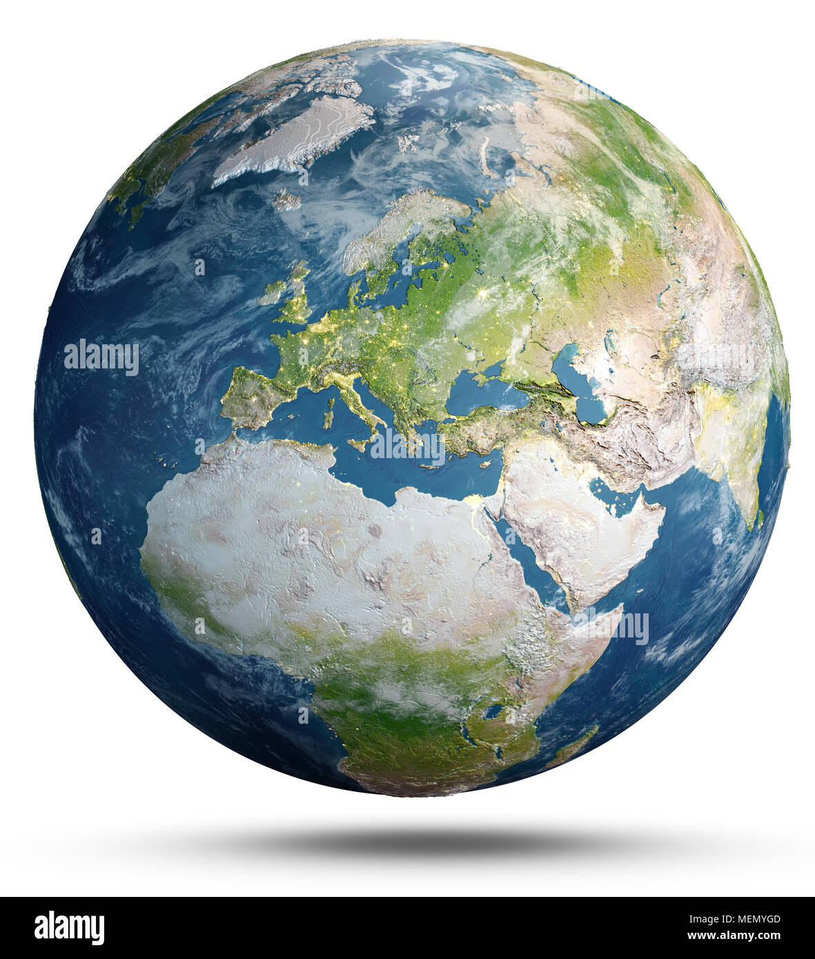 Planeten Erde. 3D-Rendering Stockfoto