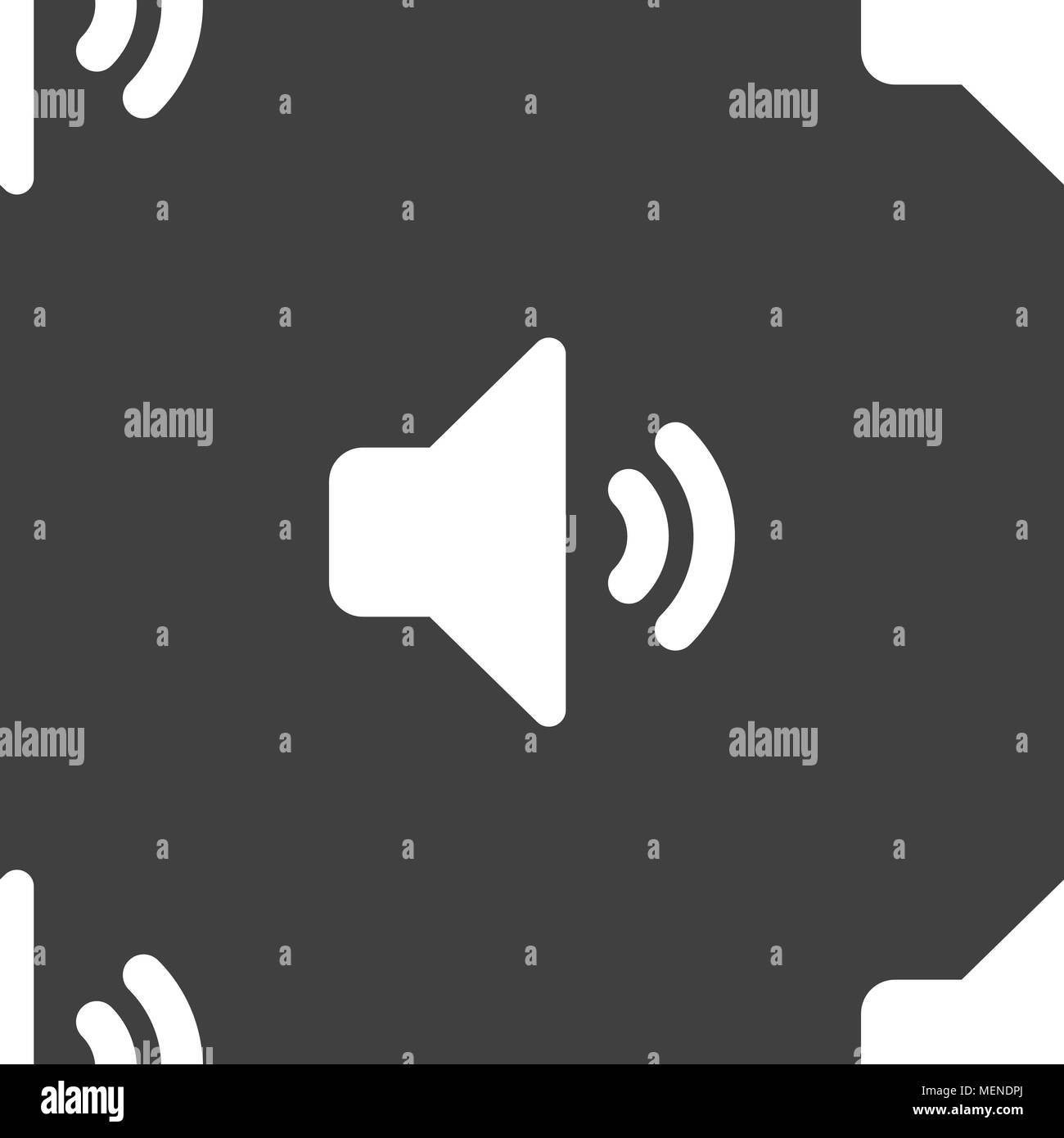 Die Lautstärke der Lautsprecher, Sound Symbol unterzeichnen. Nahtlose