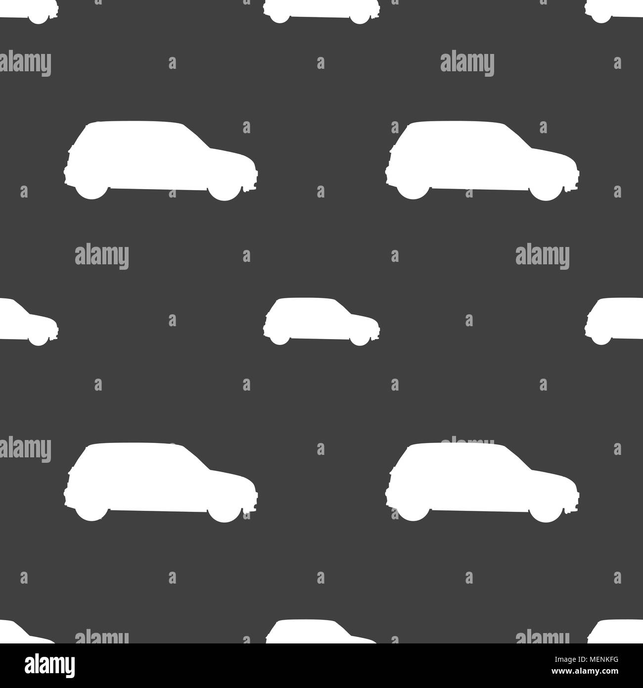 Jeep Symbol unterzeichnen. Nahtlose Muster auf einem grauen Hintergrund. Vector Illustration Stock Vektor