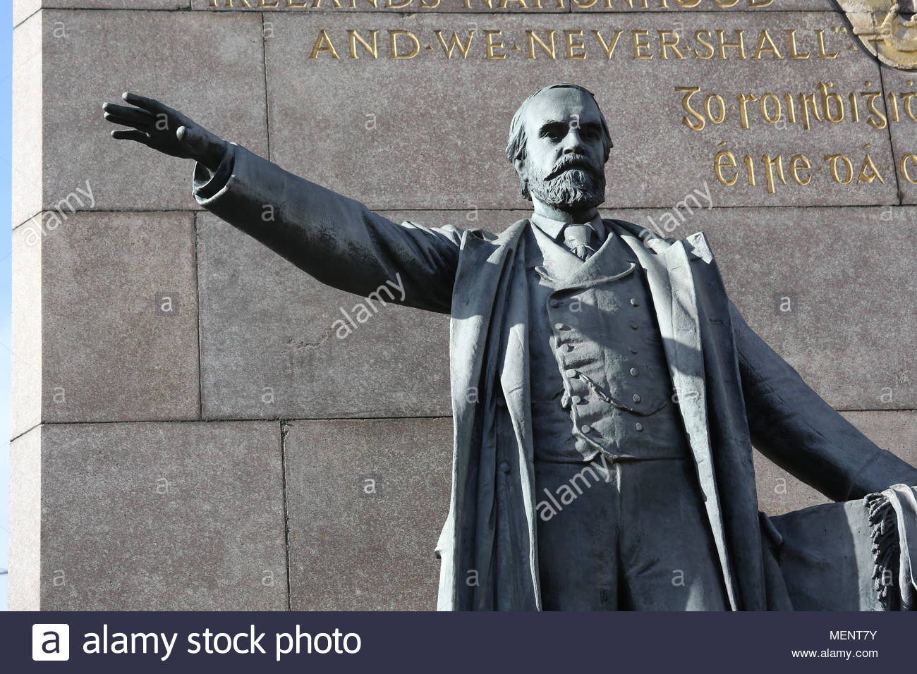 Charles S. Parnell wie vorgesehen und durch den Bildhauer Augustus Saint Gaudens in Dublin, Irland develpoed Stockfoto