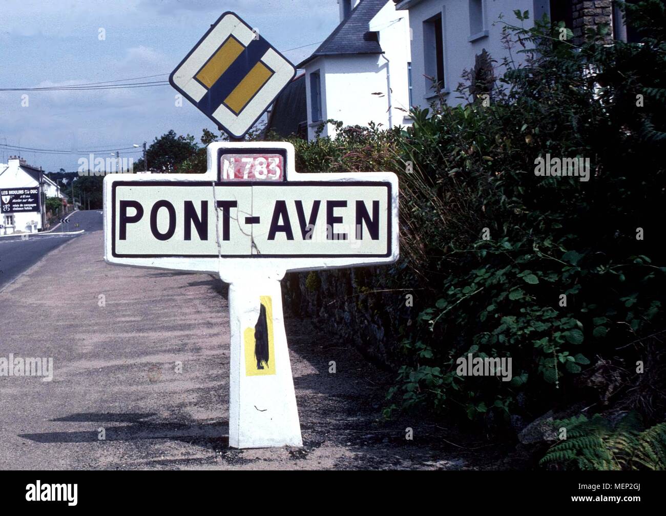 Auf dem Weg nach Pont-Aven, Bretagne. Stockfoto