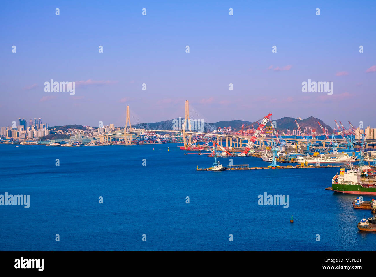 Luftaufnahme von Busan, Südkorea. Stockfoto