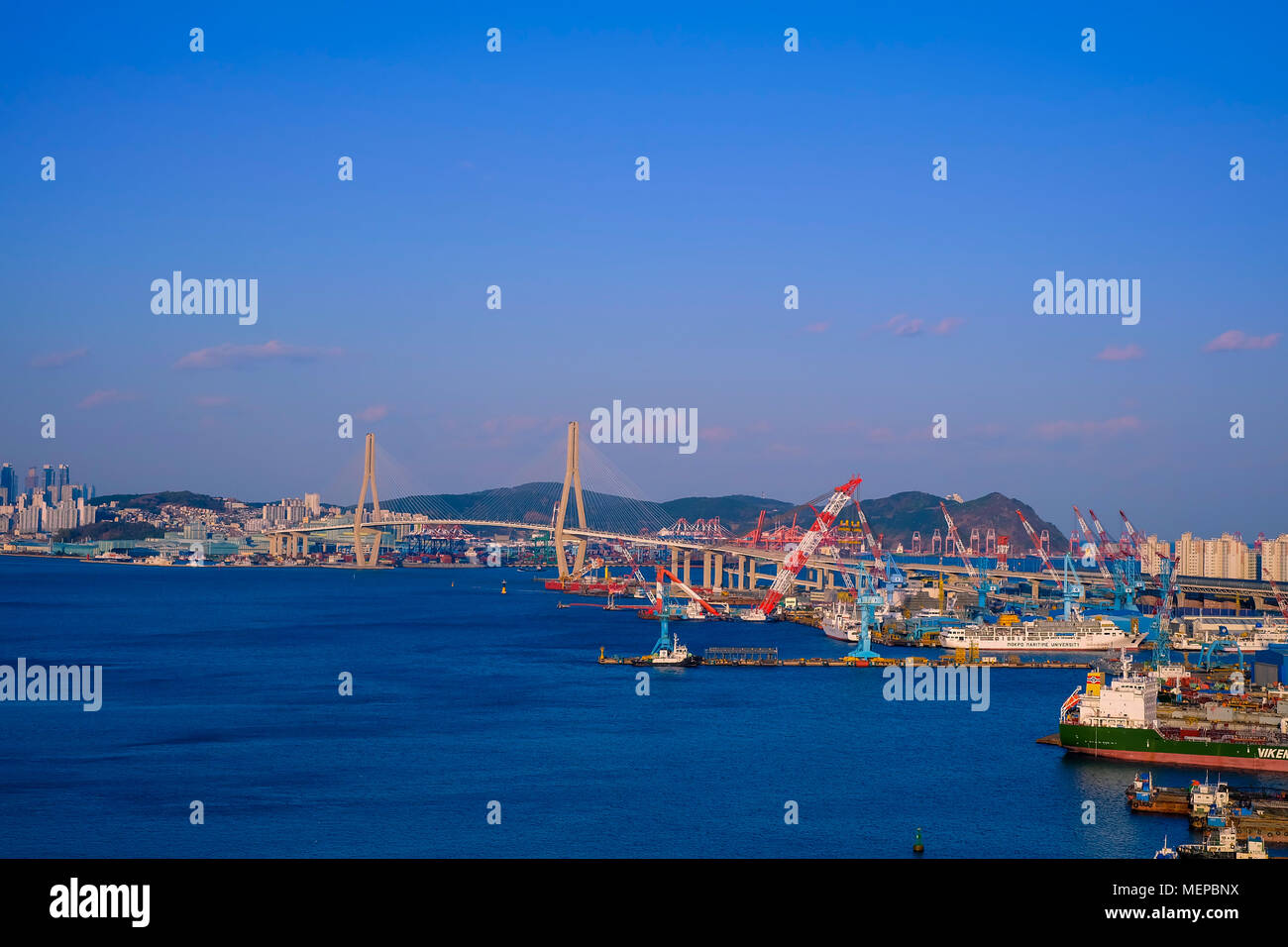 Luftaufnahme von Busan, Südkorea. Stockfoto