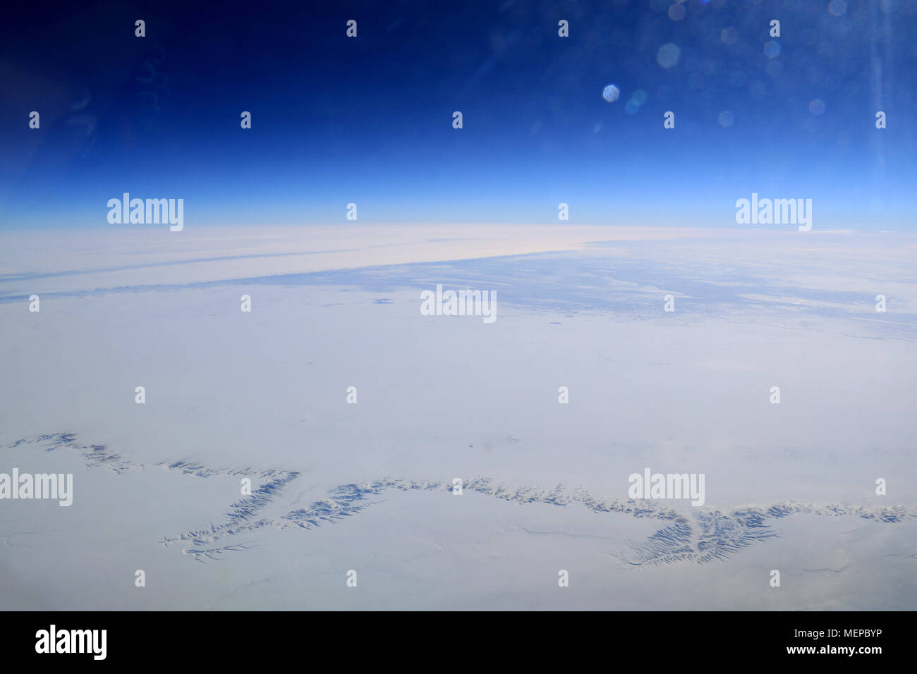 Luftaufnahme der Aralsee in Kasachstan Stockfoto