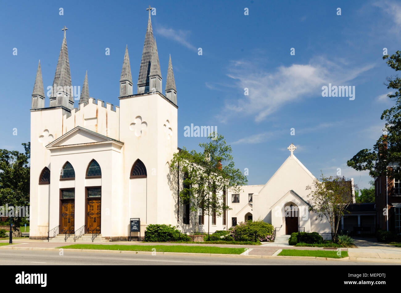 FAYETEVILLE, NC - 28. März 2012: St. John's Episcopal Church ca. 1817 Stockfoto