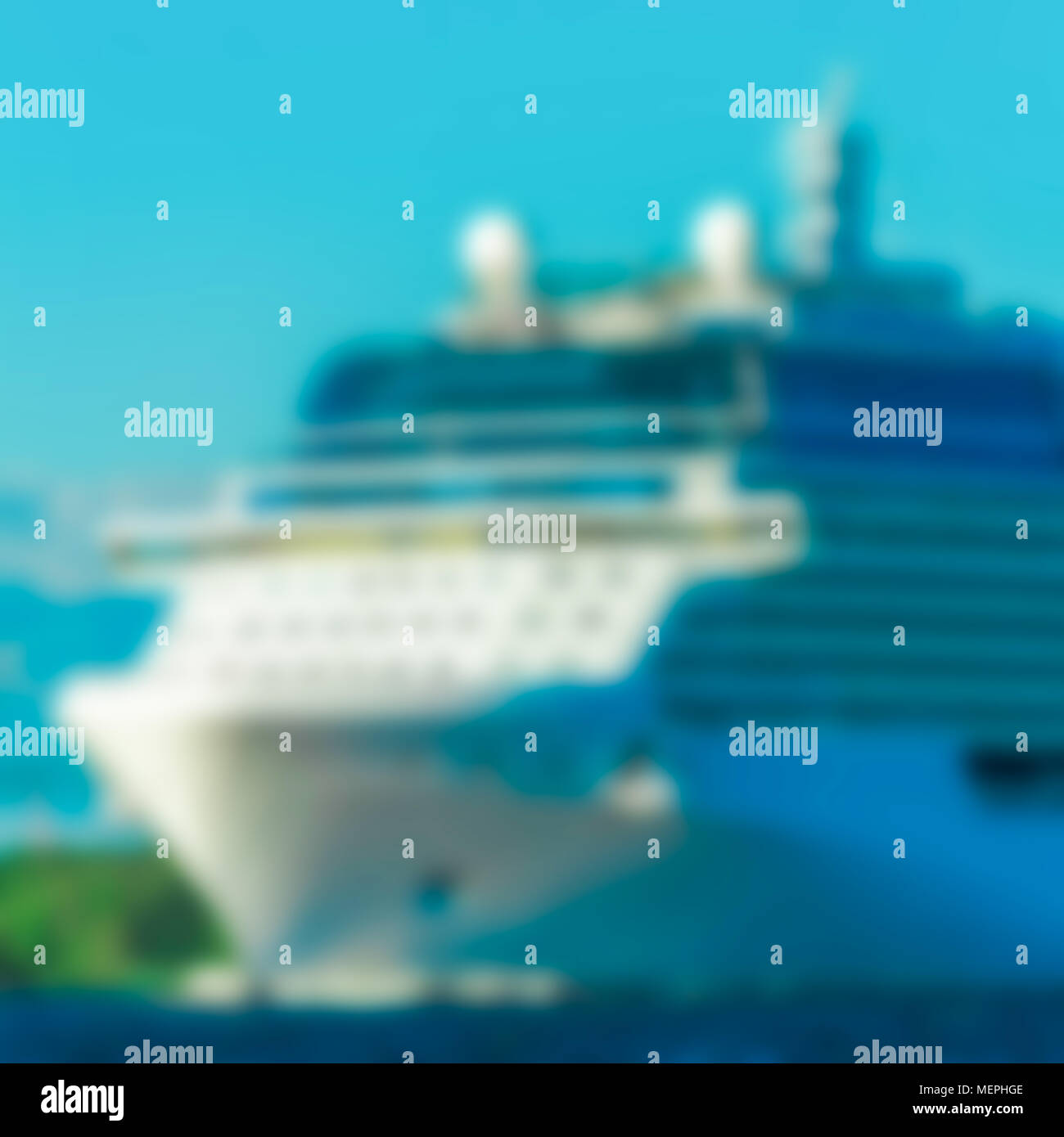 Kreuzfahrtschiff - weiche Linse bokeh Bild. Defokussiertem Hintergrund Stockfoto