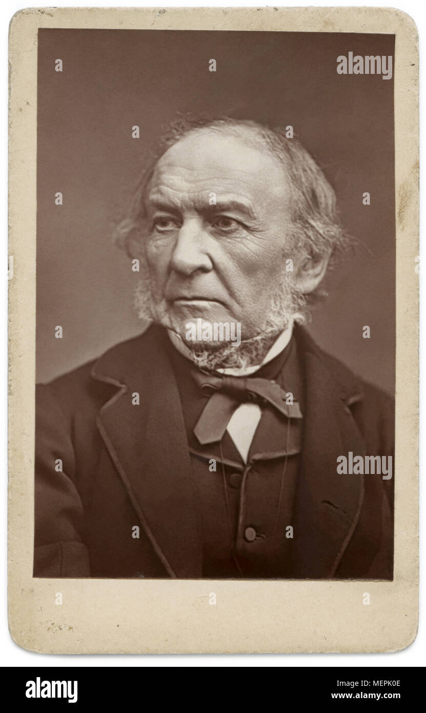 William Ewart Gladstone (1809 - 1898) war ein britischer Staatsmann und vier - Zeit Premierminister von Großbritannien während des 19. Jahrhunderts. Stockfoto