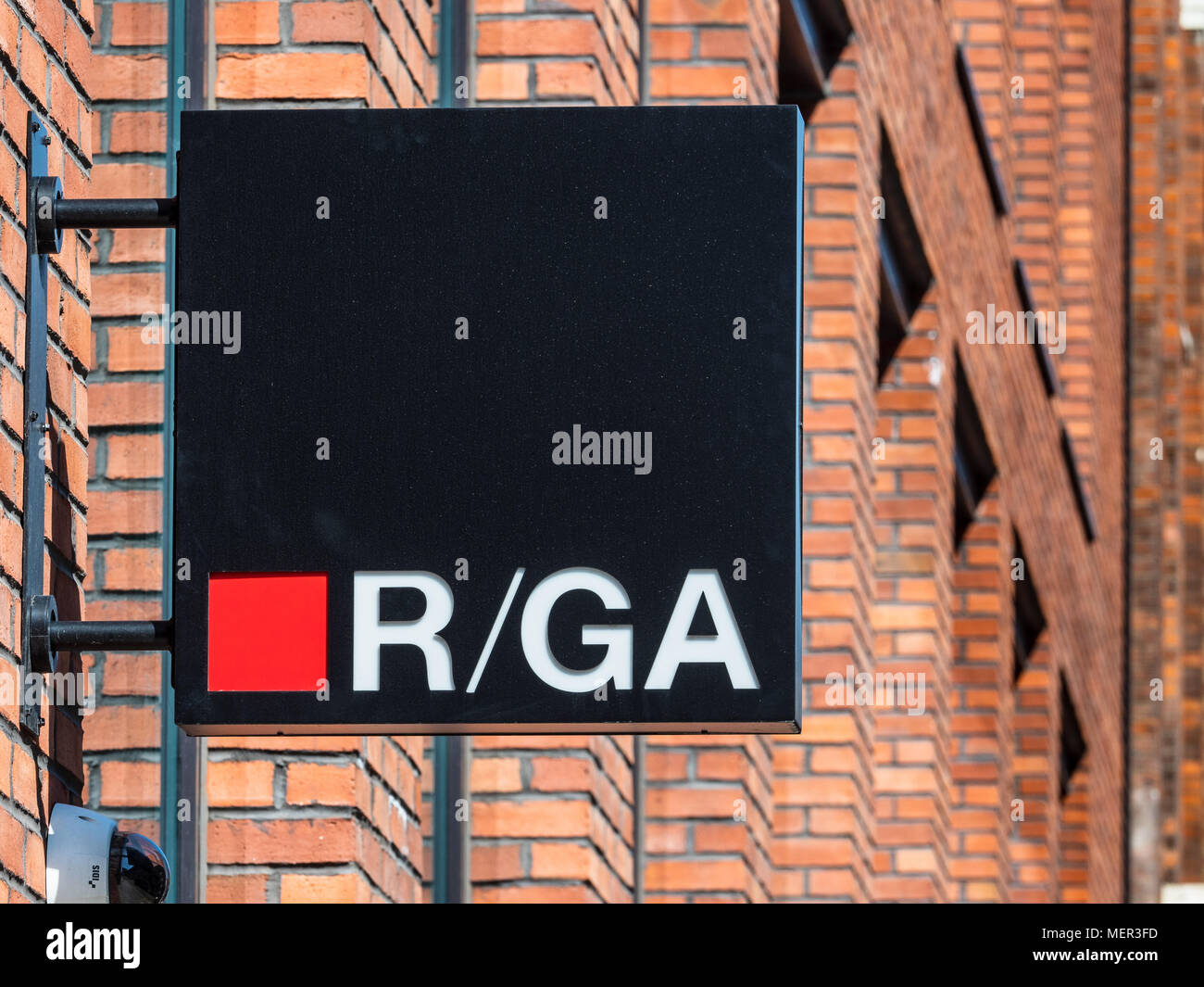 R/GA Verbunden durch Design in Shoreditch - London- und EMEA-Büros der R/GA Full-service-Agentur Stockfoto