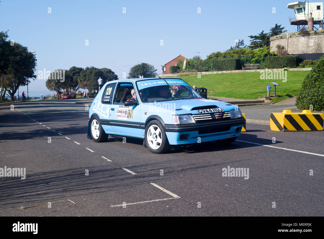 Corbeau sitze Rally Tendring und Clacton Sonntag, 22. April 2018. Stockfoto