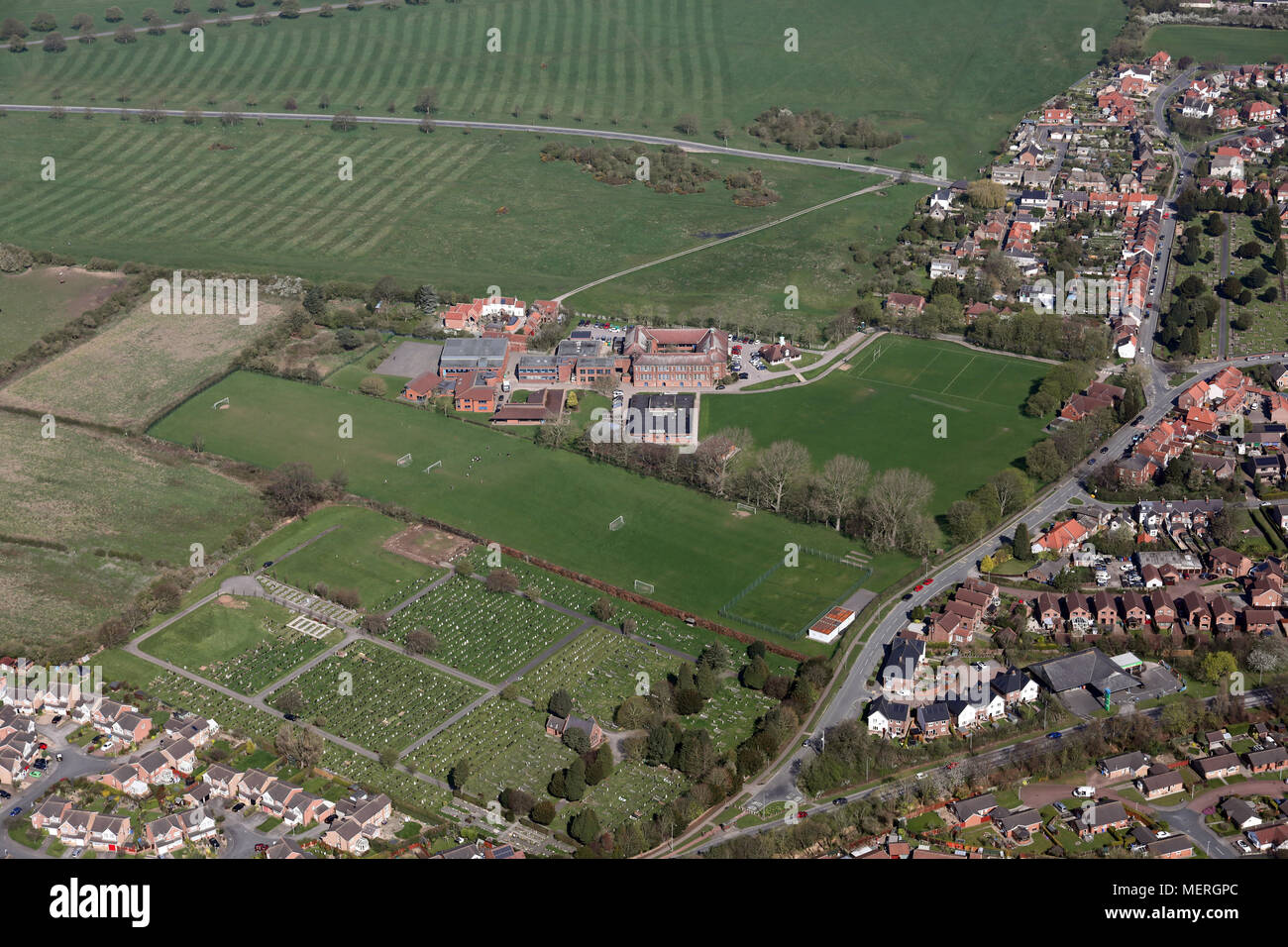 Luftaufnahme von Beverley Grammar School, East Yorkshire Stockfoto