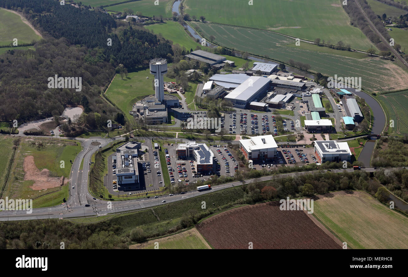 Luftbild des STFC Daresbury Laboratory, Warrington, Cheshire Stockfoto