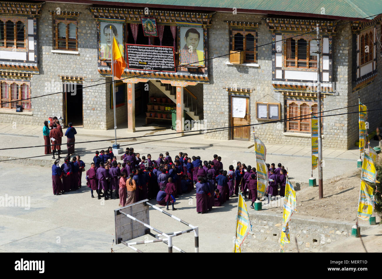 Secondary School, Haa Valley, Bhutan Stockfoto