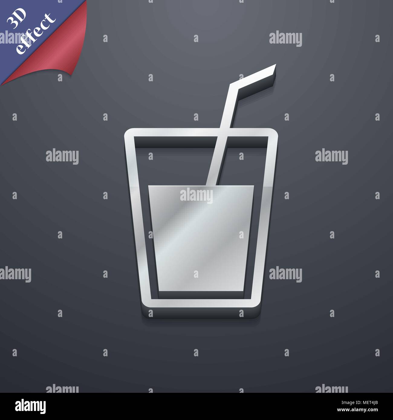 Soft drink Symbol. 3D-Stil. Schickes, modernes Design mit Platz für Ihren Text Vector Illustration Stock Vektor
