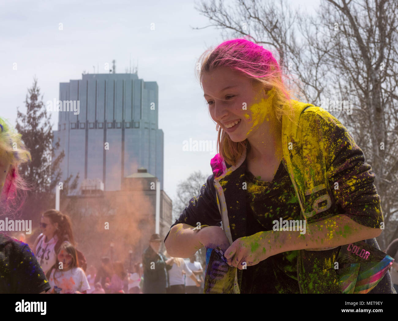 Ein Fest des Frühlings und Festival der Farben in London Ontario Victoria Park Stockfoto