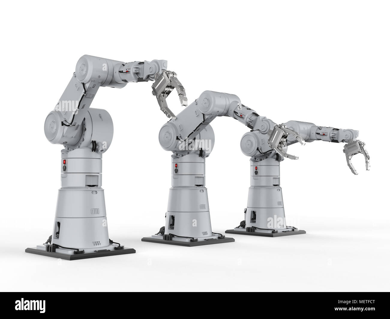 3D-rendering Roboterarm oder Roboter Hand Stockfoto