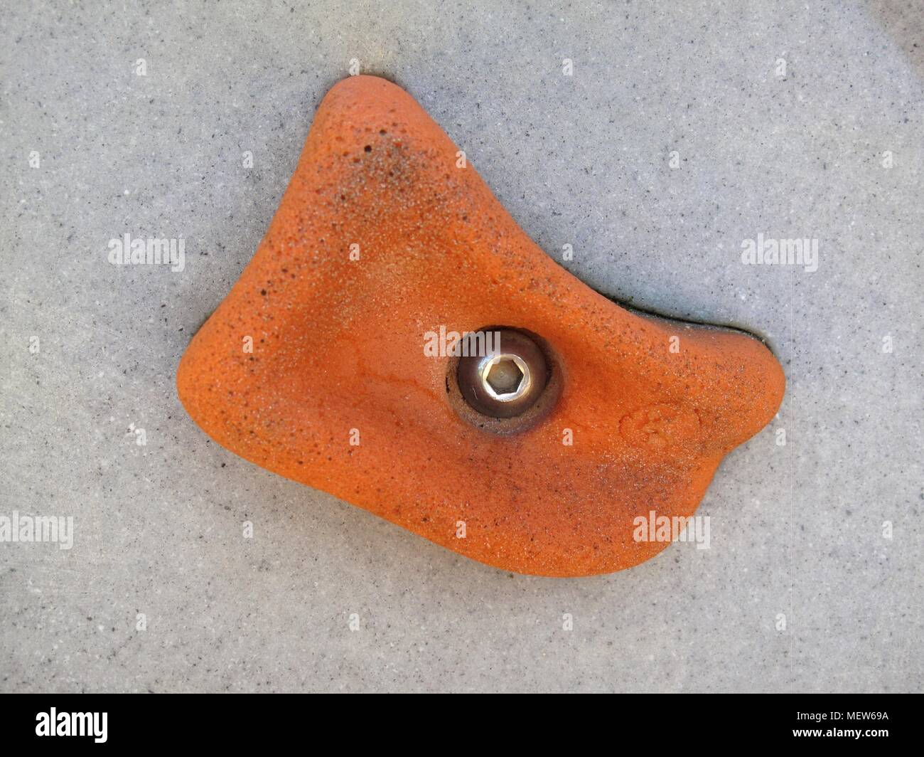 Nahaufnahme von angehängten Objekten für Wand- und Rock verwendet Klettern Stockfoto