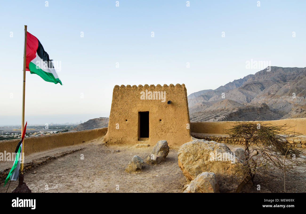 Dhayah Fort im Norden von Ras Al Khaimah Vereinigte Arabische Emirate. Golf, Erbe. Stockfoto