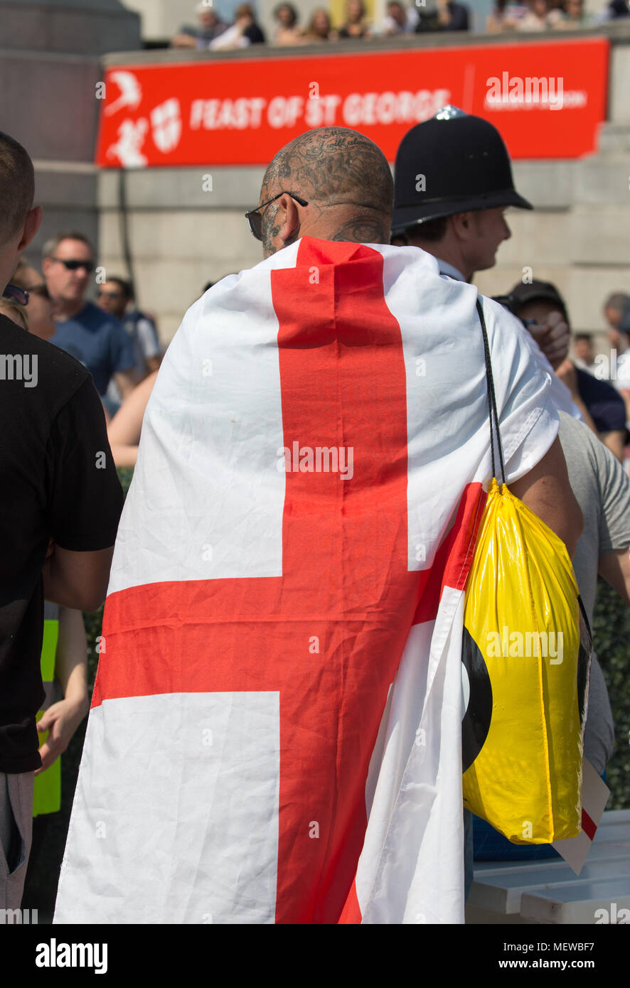 Fest des Hl. Georg Festival in Trafalgar Square zur St. George's Day am 23. April feiern Stockfoto