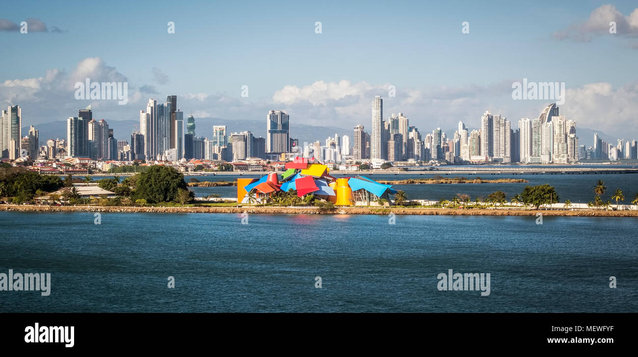 Panorama von Panama City, die Hauptstadt der Republik Panama. Stockfoto
