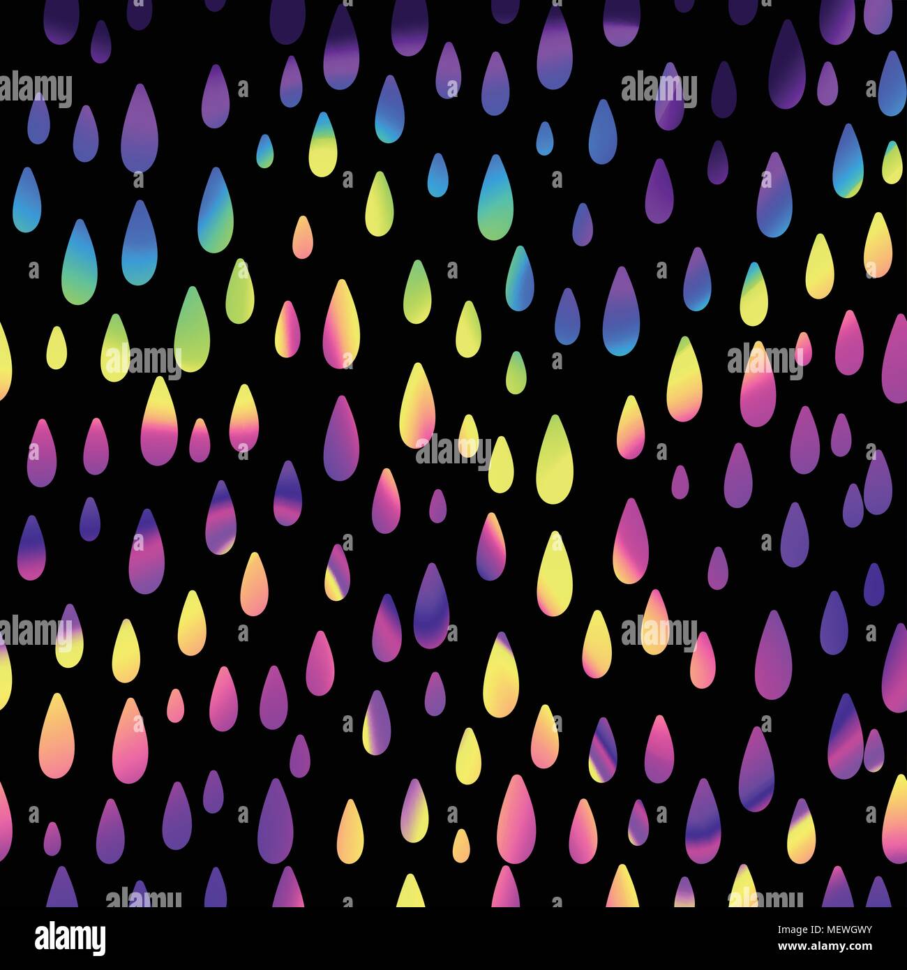 Abstrakte hell und bunt schillernde holographische Einhorn tear drops Hintergrund. Vector Illustration. Stock Vektor