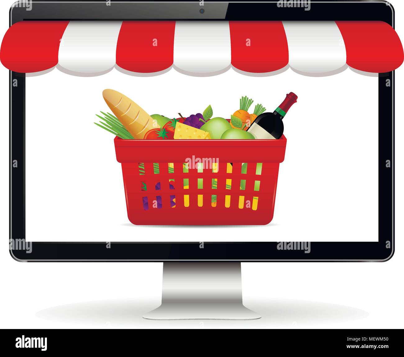 Vektor Online shopping Konzept Abbildung. Online einkaufen. Stock Vektor