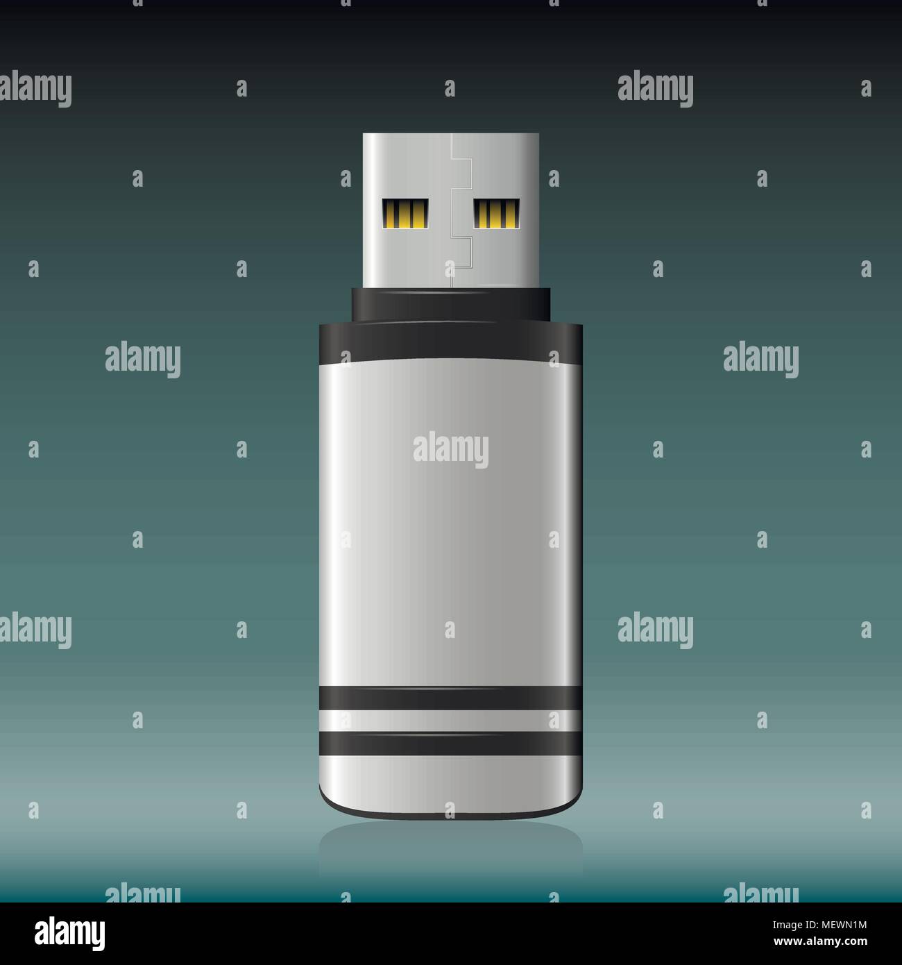 Vektor isolierter USB-Pen Drive. Stock Vektor