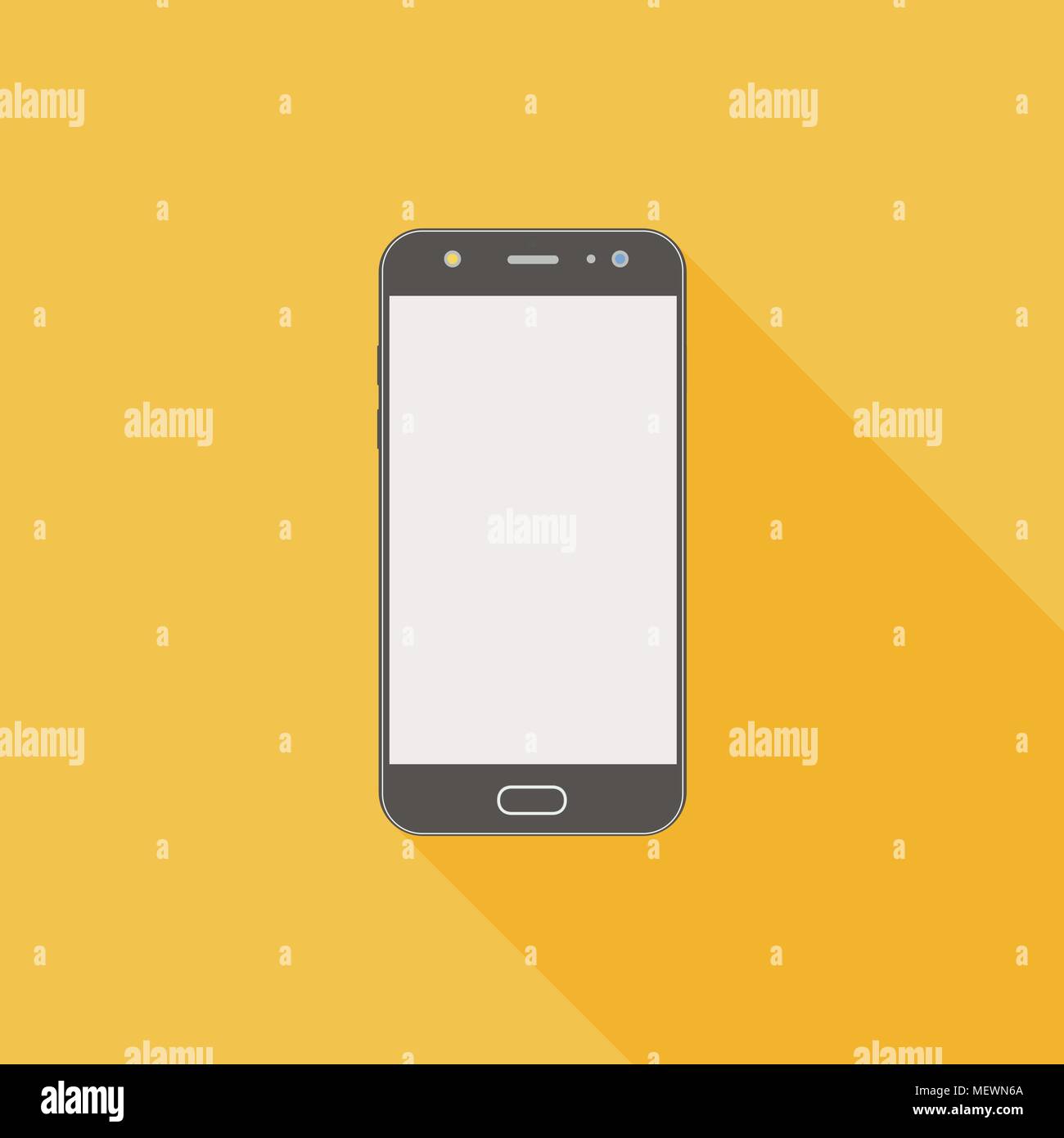 Smartphone Flachbild Symbol Mit Leeres Display Zeichen Fur Ein Handy Mit Leeren Bildschirm Moderne Mobile Phone Symbol Stock Vektorgrafik Alamy