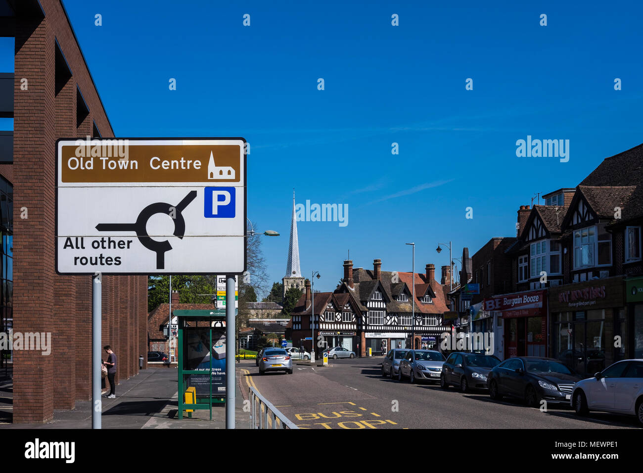 Hemel Hempstead alt & neu Städte Teil der Gemeinde von Dacorum in Hertfordshire und ist eine pendlerstadt in London, England, Großbritannien Stockfoto