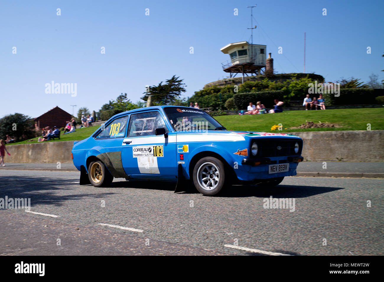 Corbeau sitze Rally Tendring und Clacton Sonntag, 22. April 2018. Stockfoto